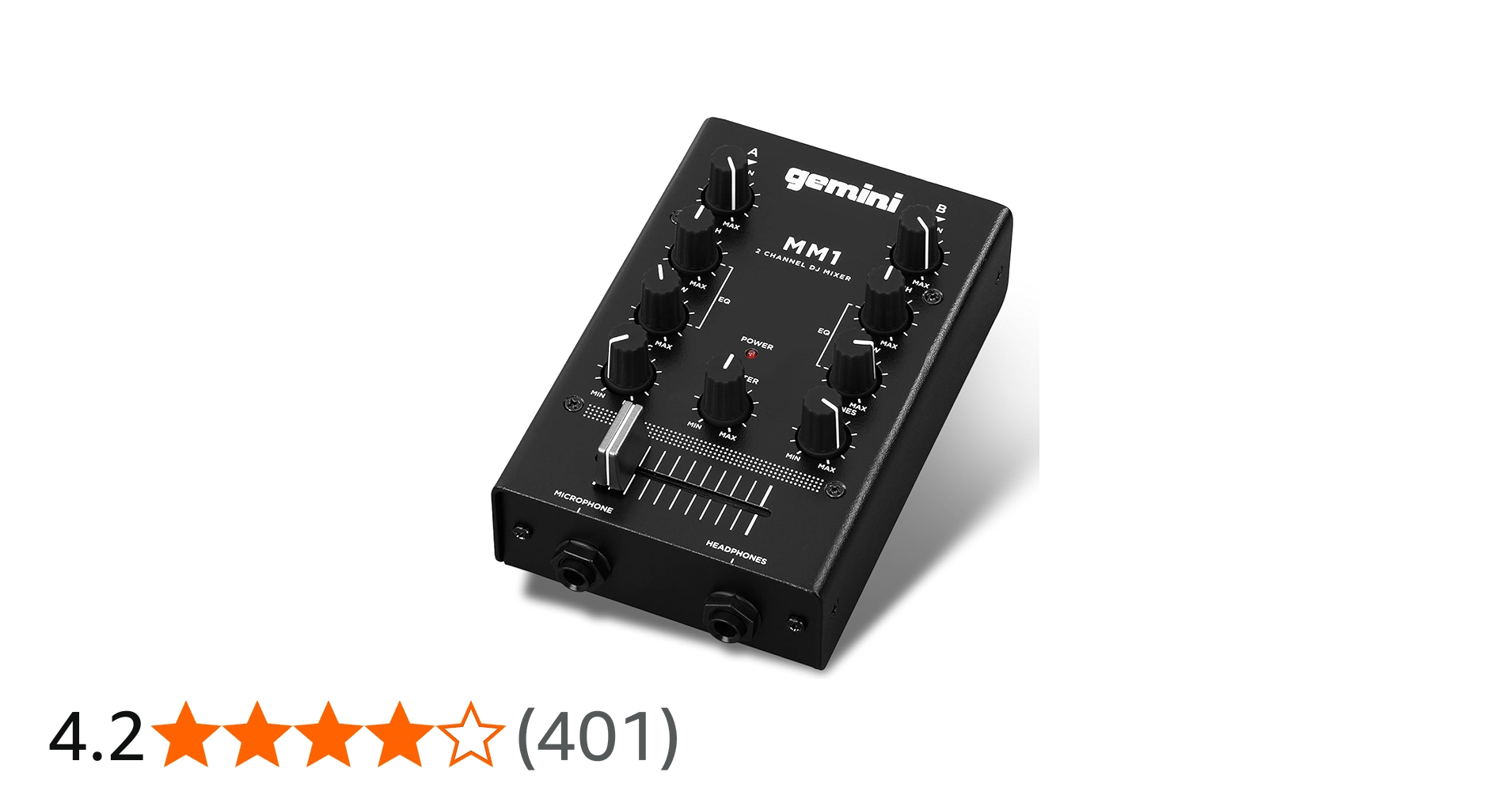 Amazon | GEMINI DJ ミキサー ポータブル 2ch ステレオミキサー MM1