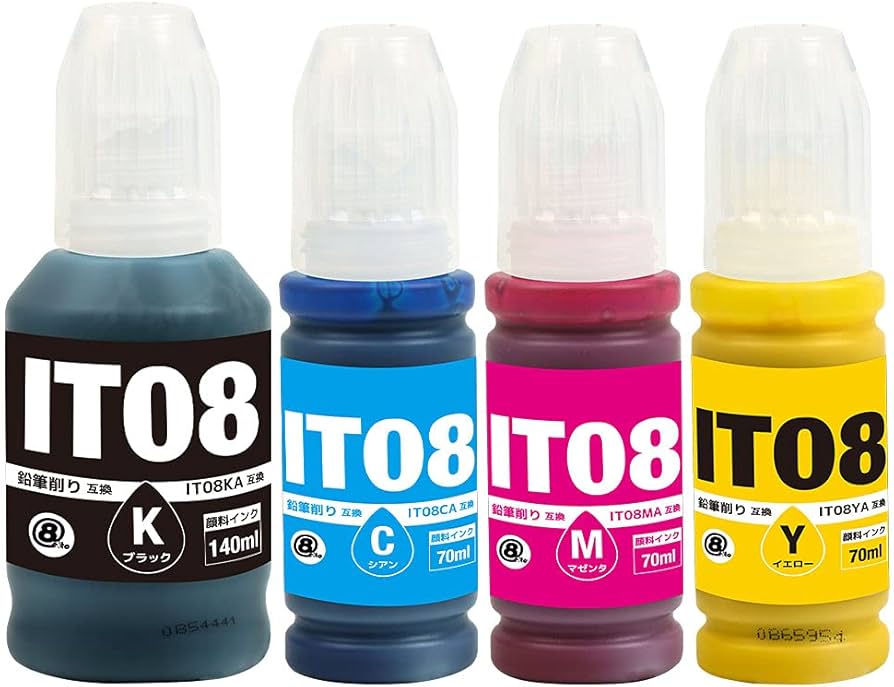 Amazon.co.jp: IT08(KA/CA/MA/YA) -4色セット 全色【最優良顔料