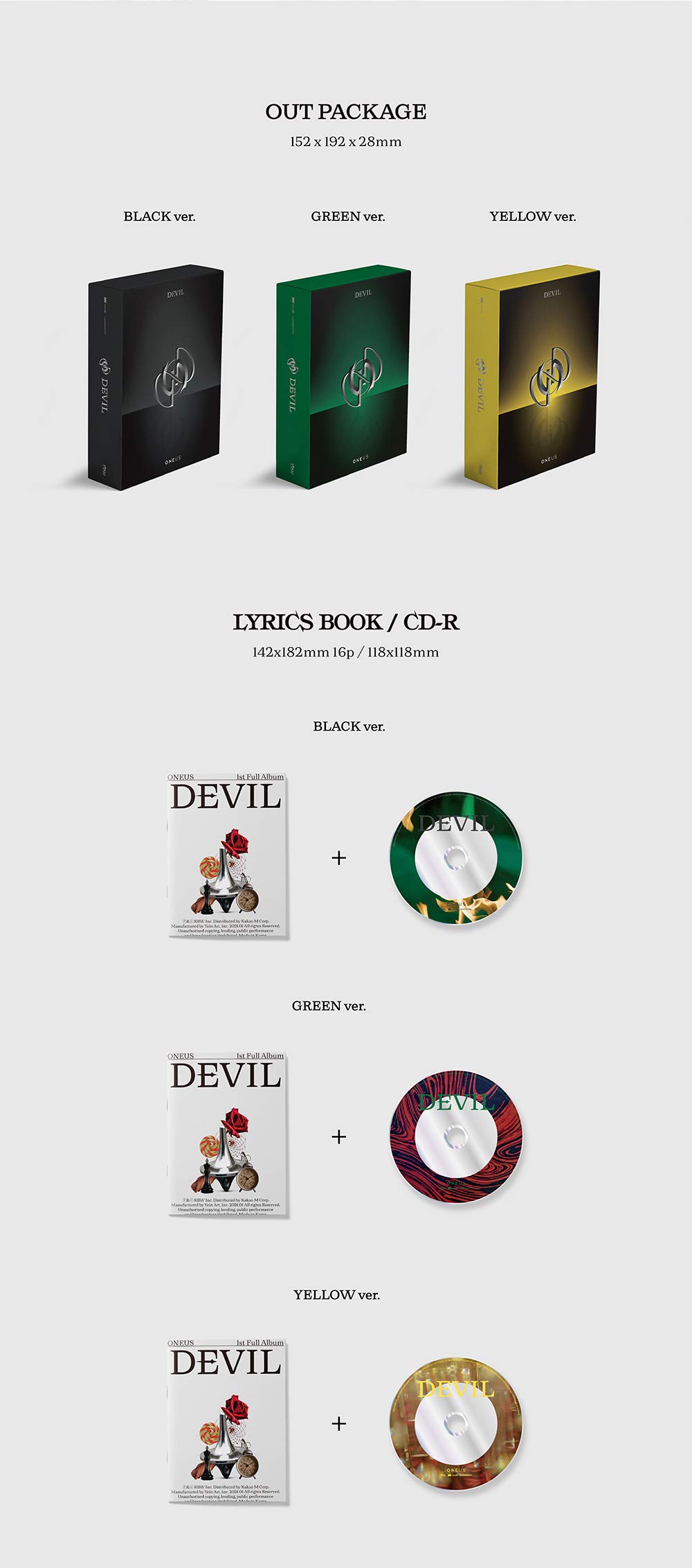 Amazon.com: ONEUS - Devil (Vol.1) Album+Folded Poster+Extra