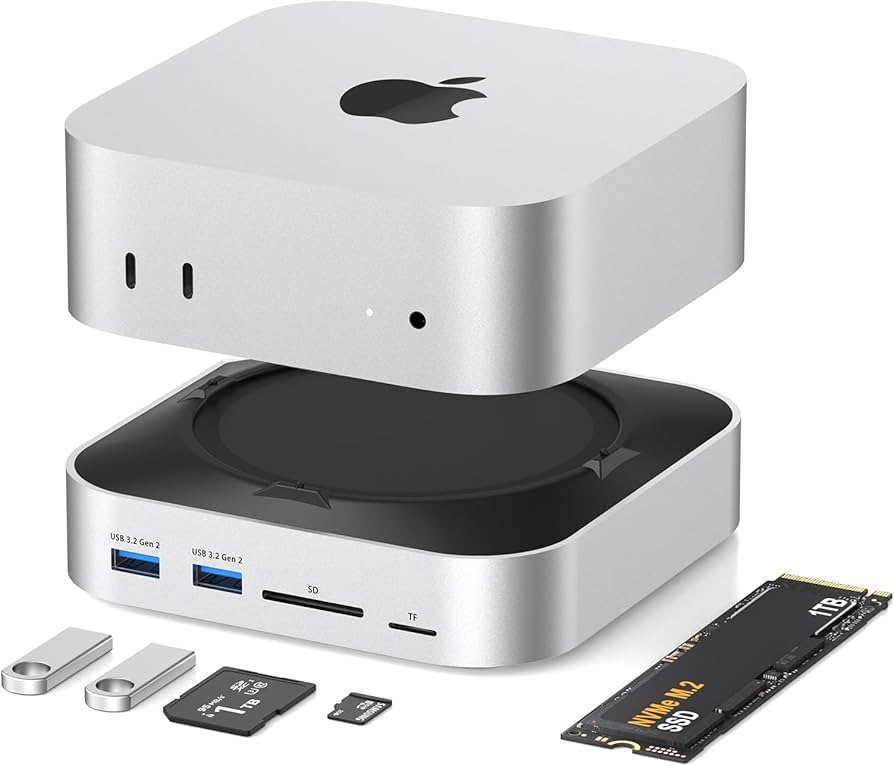 Amazon.com: BAOZEE Mac mini Dock with NVMe SSD Enclosure, USB-C