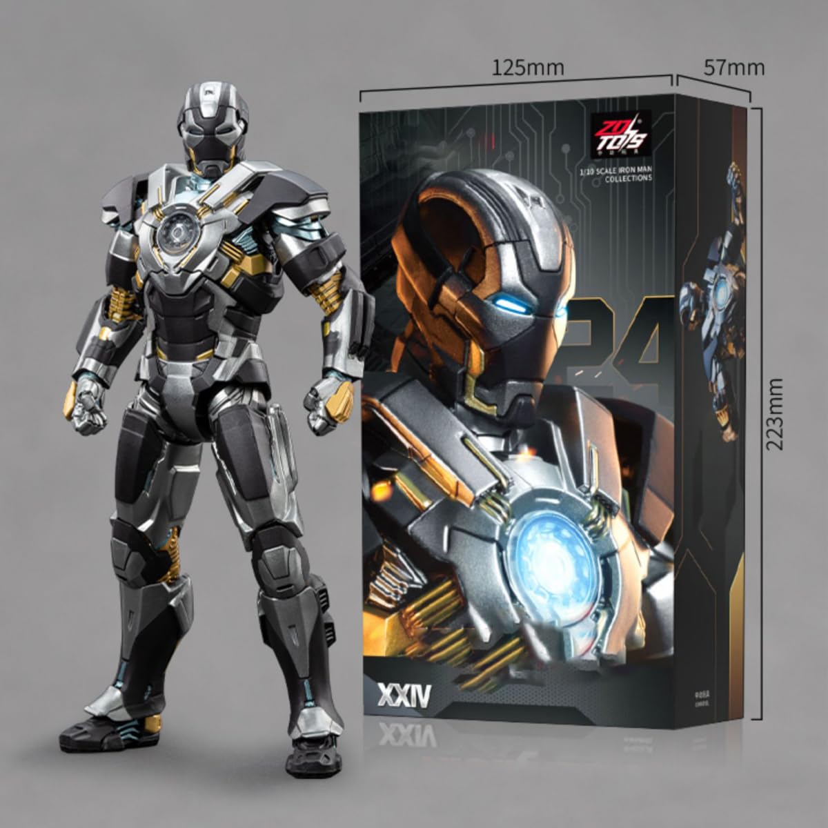 Amazon.com: HiPlay ZD Toys 1/10 Iron Man MK24 Non-Luminous 1906-24