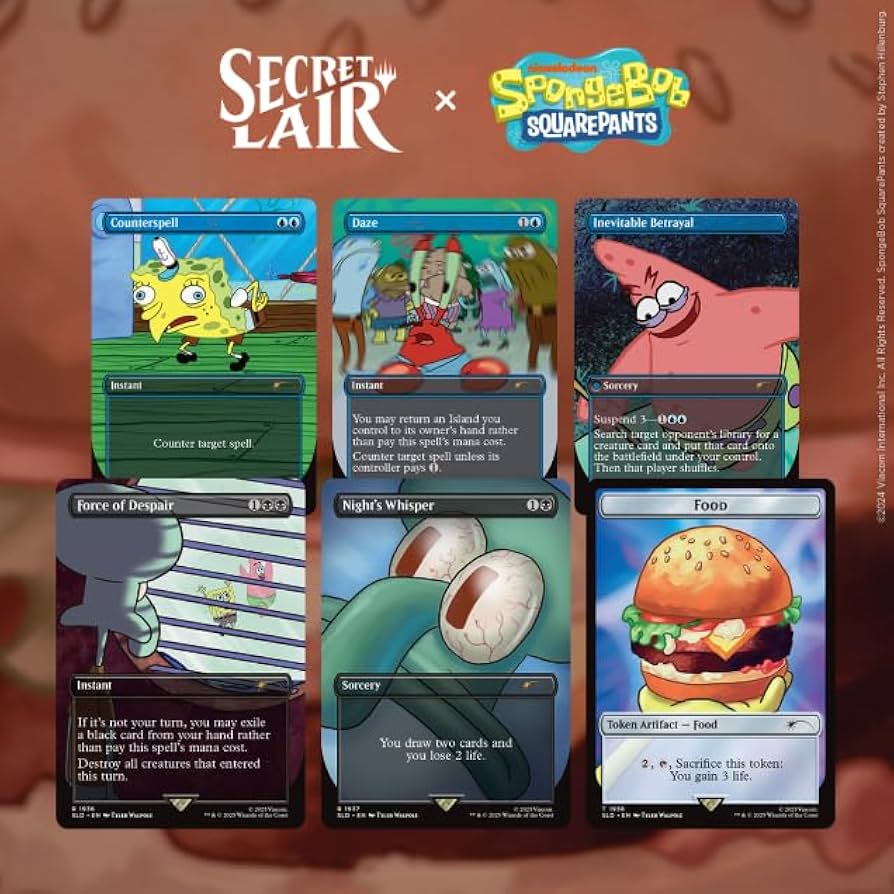 Amazon.com: Magic The Gathering Secret Lair x Spongebob