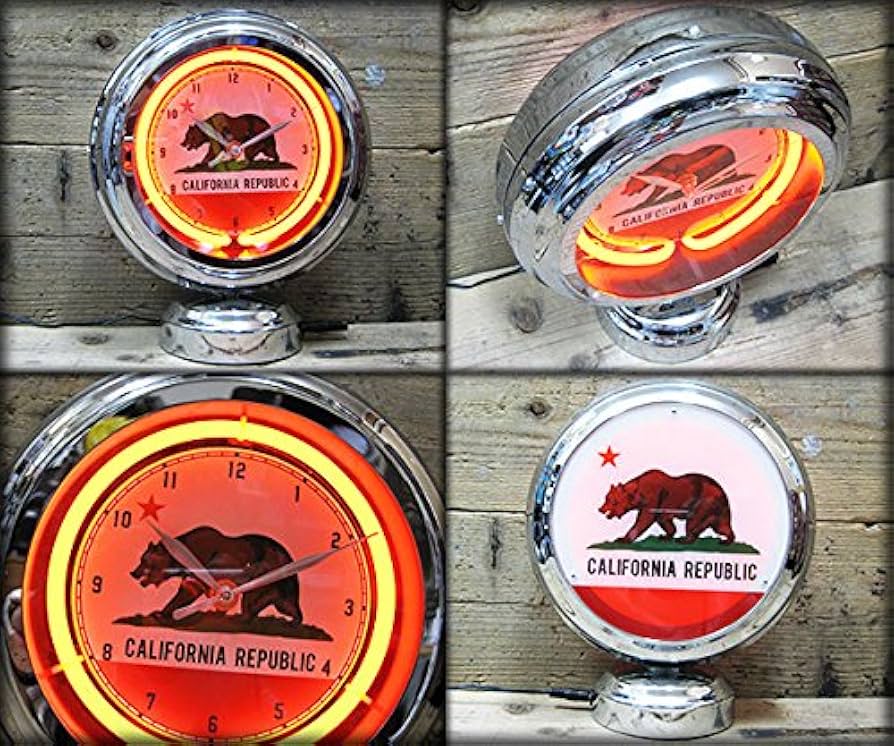 Amazon.co.jp: アメリカンネオンクロック 【ガスランプ ネオンクロック