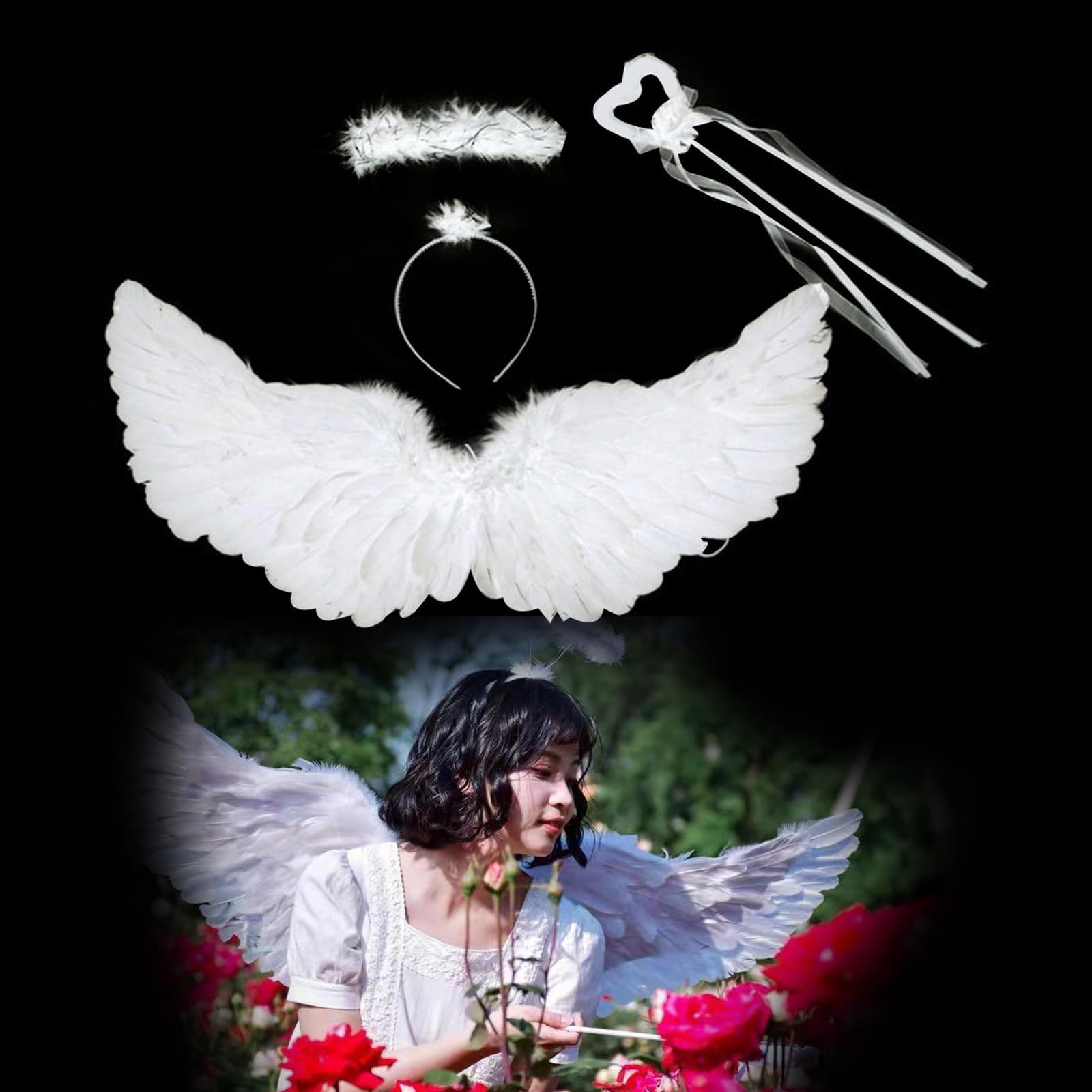 Amazon.co.jp: [Hainnum] 天使の羽 コスプレ 仮装 天使の翼 悪魔の羽
