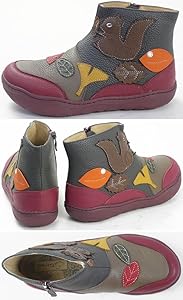 Amazon | [エスタシオン] MLH2149 本革 ショートブーツ りすモチーフ