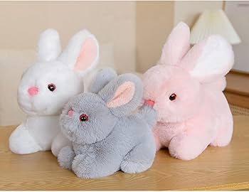 Amazon｜[LSDZW] 兎ぬいぐるみ ウサギぬいぐるみ グレー うさぎ 23cm