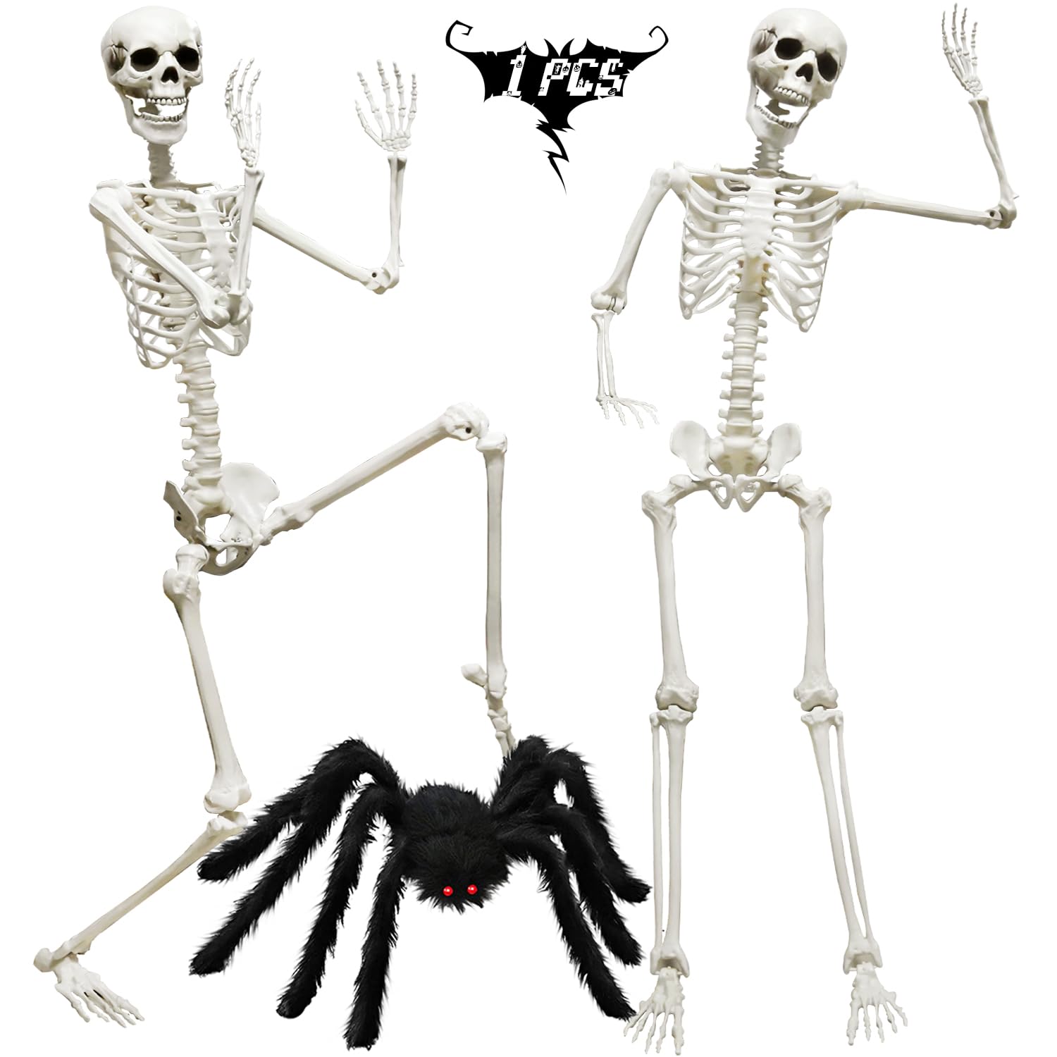 Amazon.com : CAMIRUS 5.4ft/165cm Halloween Skeleton, Life Size