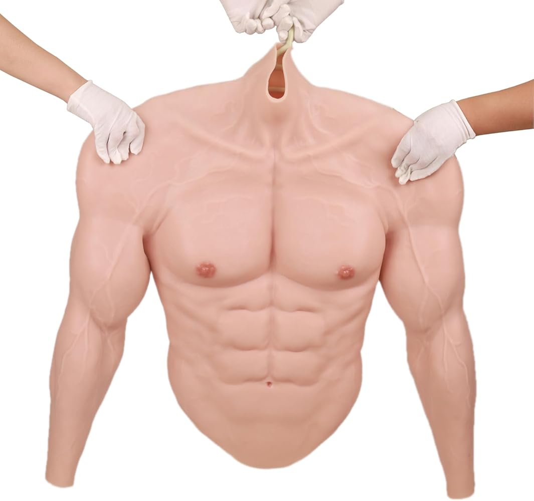 Amazon.co.jp: [Kinnikusutu] シリコン筋肉スーツ ファスナー付き 偽