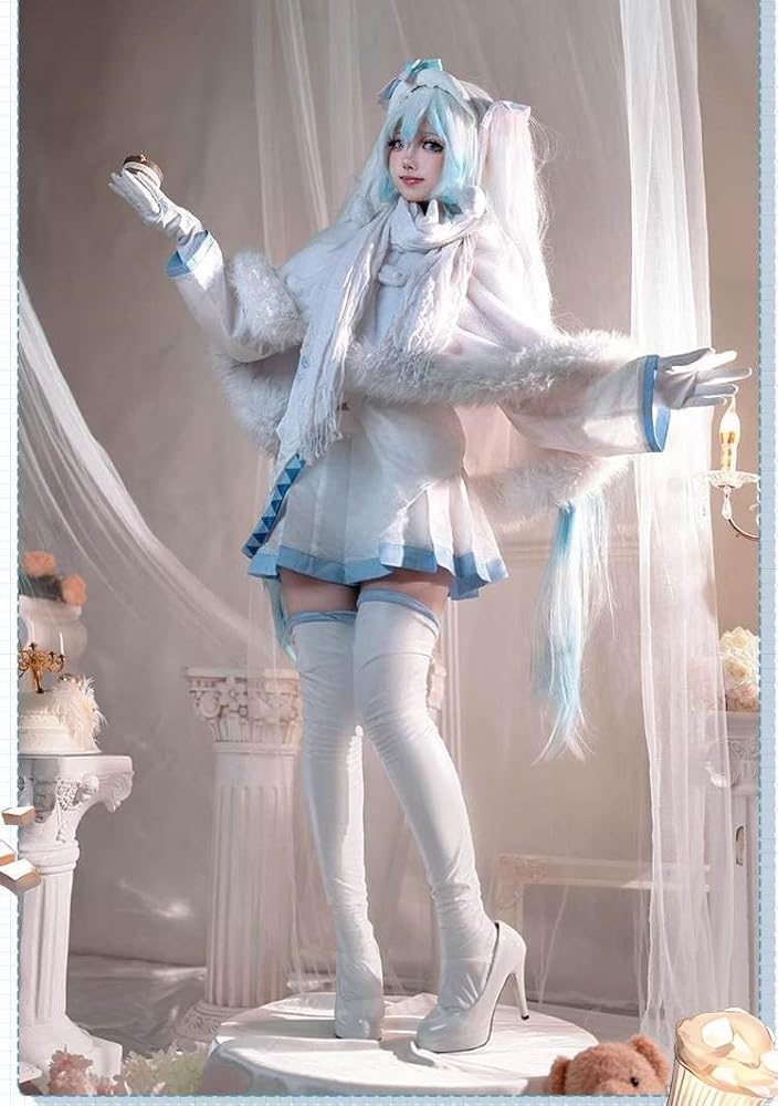 Amazon.co.jp: [YYSMUPILE] 初音ミク 雪ミク 2024 コスプレ衣装 頭飾り