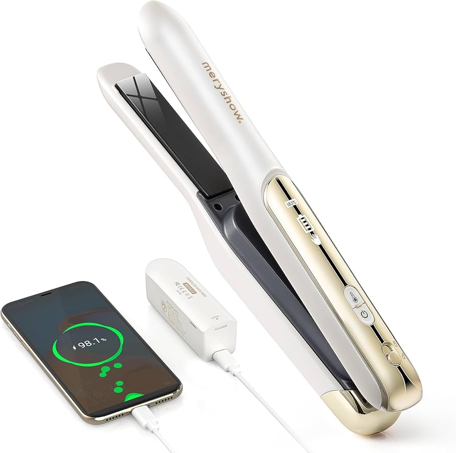 Amazon | 【脱着式バッテリー・海外対応】ヘアアイロン コードレス