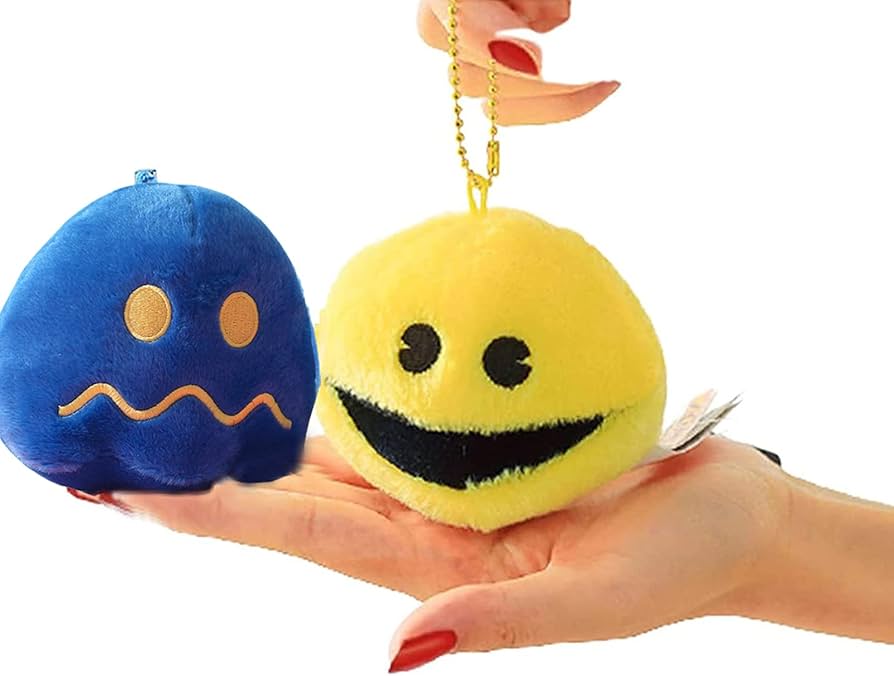 Amazon.co.jp: かわいいパックマンぬいぐるみキーホルダー 2個セット