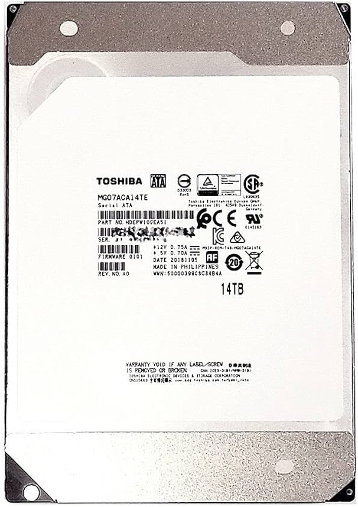 Amazon | 東芝 TOSHIBA 3.5インチ 14TB クラウド データ SATA 6 Gbit/s