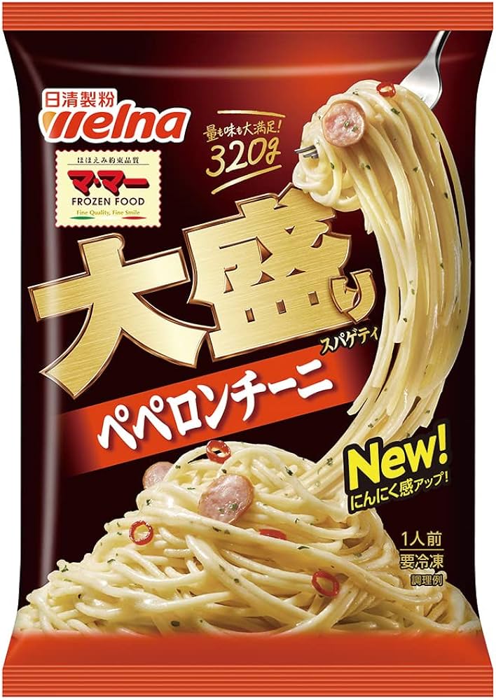 Amazon.co.jp: [冷凍食品] マ・マー 大盛りスパゲティ ペペロンチーニ