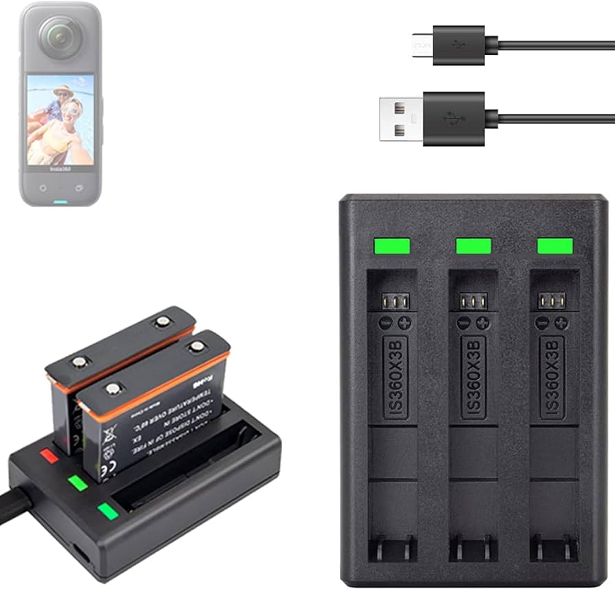 Amazon | Insta360 X3用 充電器 3チャネル カメラ バッテリー