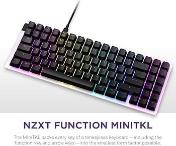 Amazon.co.jp: NZXT FUNCTION MINITKL ゲーミングキーボード ホワイト
