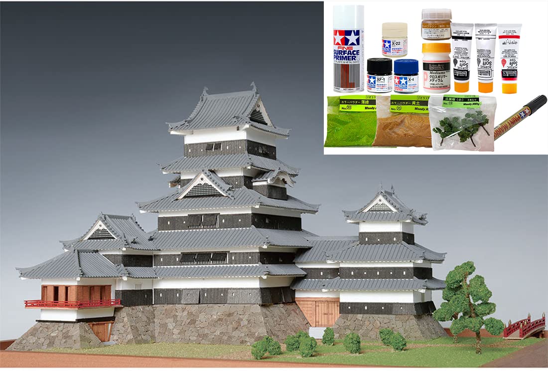 Amazon | ウッディジョー/木製建築模型 1/150松本城(改)組み立てキット