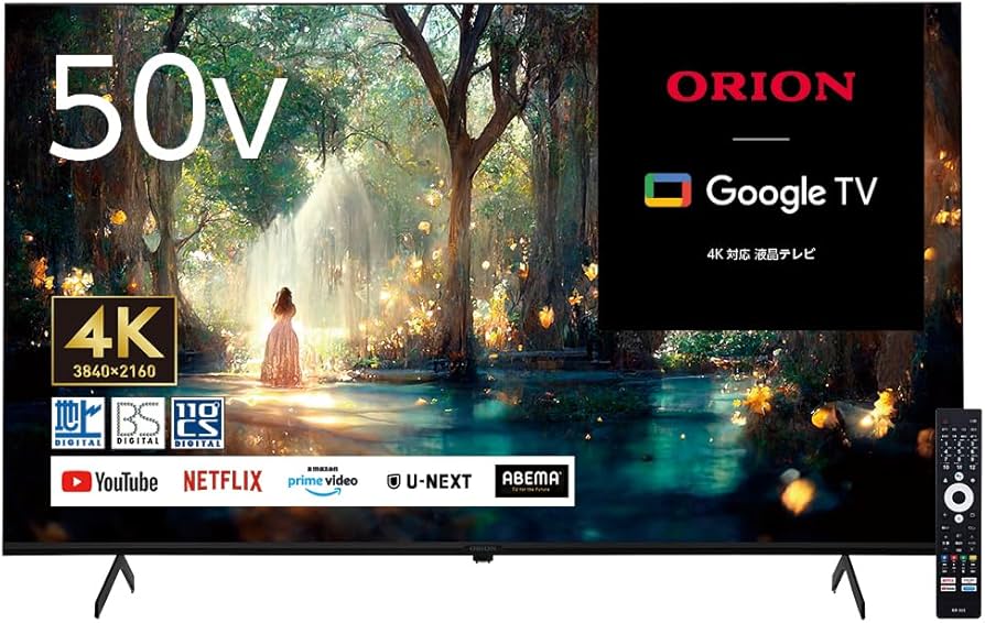 Amazon | ORION(オリオン) 50V型 4K対応 スマートテレビ OSR50G10A
