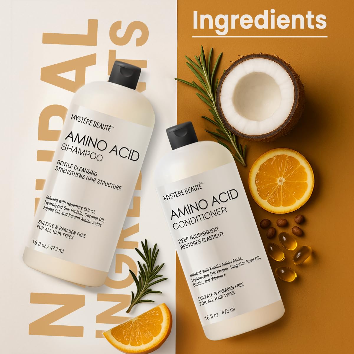 Amazon.com : Amino Acid Shampoo and Conditioner Set for All Hair