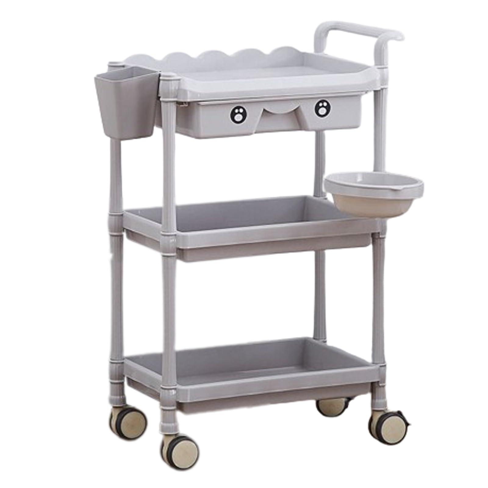 Amazon.co.jp: 医療用カート 回診車 ワゴン 3棚式美容院ローリング