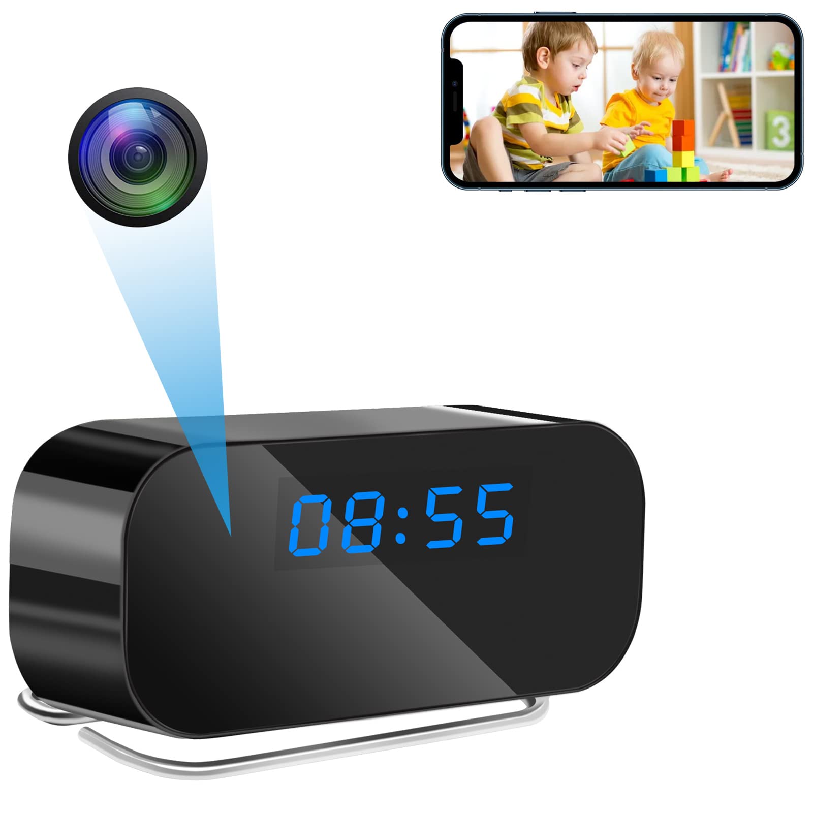 Amazon.co.jp: CLYZSTU 小型カメラ WiFi隠しカメラ 時計型 スパイ