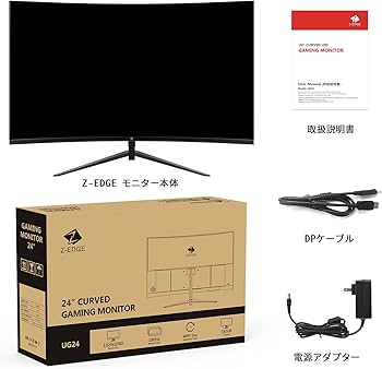 Amazon.co.jp: Z Z-Edge(ゼロエッジ) 湾曲ゲーミングモニター 24型