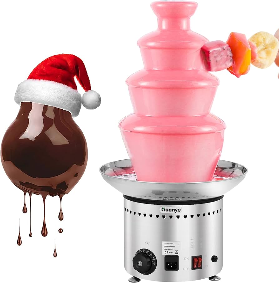 Amazon.co.jp: Huanyu チョコレートフォンデュファウンテン 噴水 4段