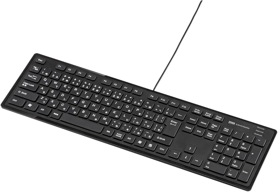 Amazon.co.jp: サンワサプライ 有線USBスリムキーボード 109キー 日本