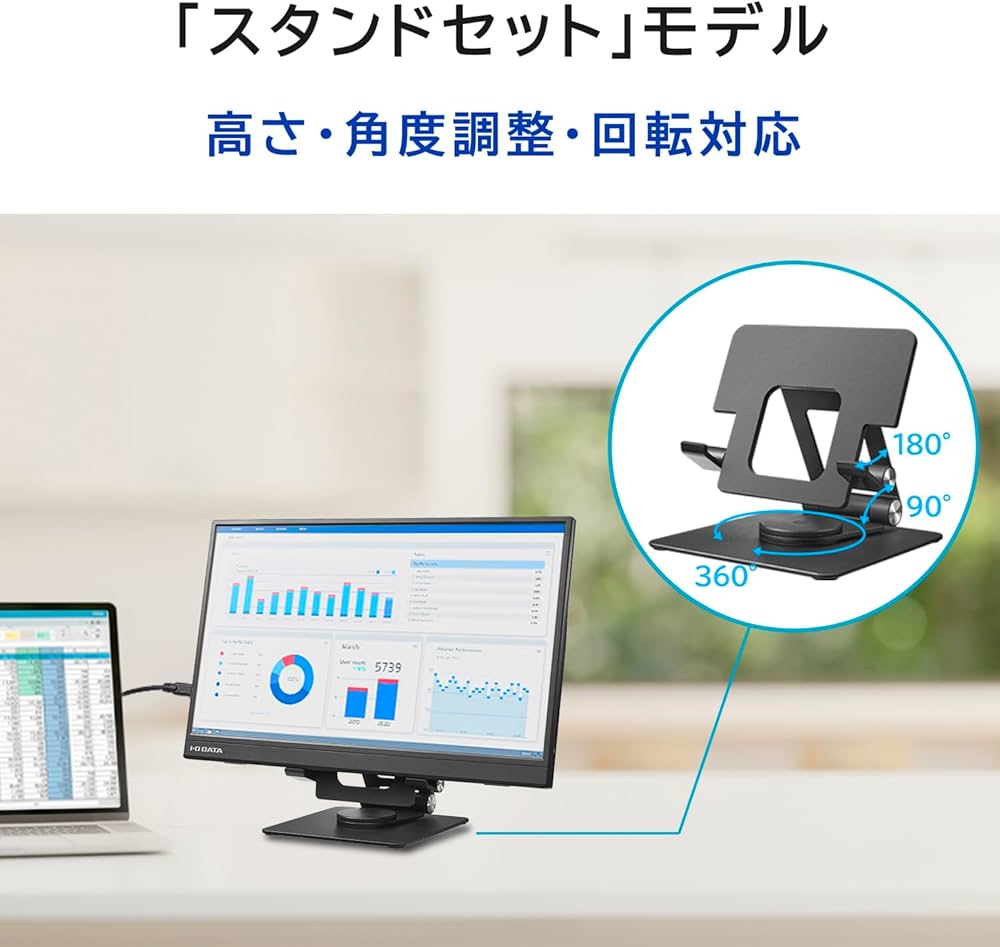 Amazon.co.jp: IODATA モバイルモニター 15.6インチ スタンドセット 省