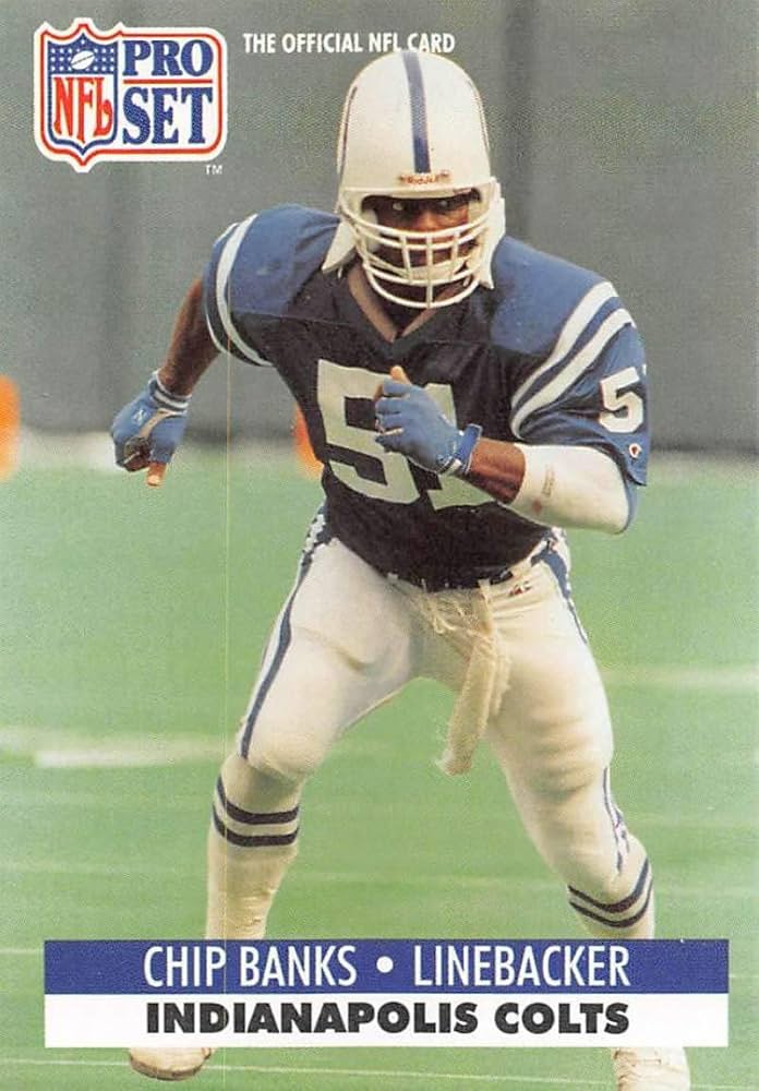 Amazon.com: 1991 Pro Set Football #523b Chip Banks Indianapolis