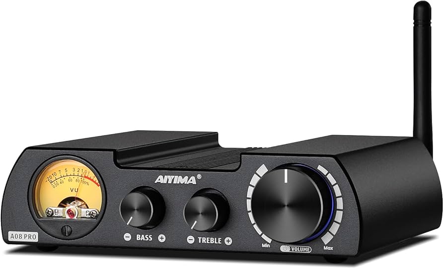 AIYIMA A08 PRO TPA3255 Power Amplifier Bluetooth 5.1 with UV Meter