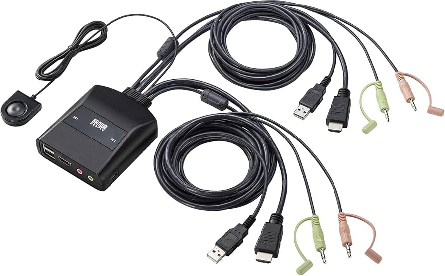 Amazon.co.jp: サンワサプライ HDMI KVM 切替器 2台用 4K@60Hz 手元