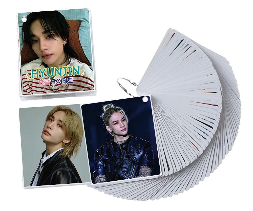 Amazon.co.jp: スキズ K-POP グッズ 韓国語 単語カード 単語帳 63枚入