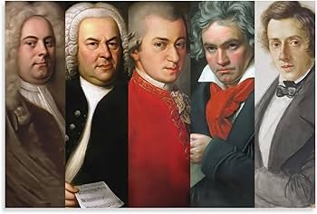 Amazon.co.jp: 有名な作曲家ポスター バッハ・ヘンデル・モーツァルト