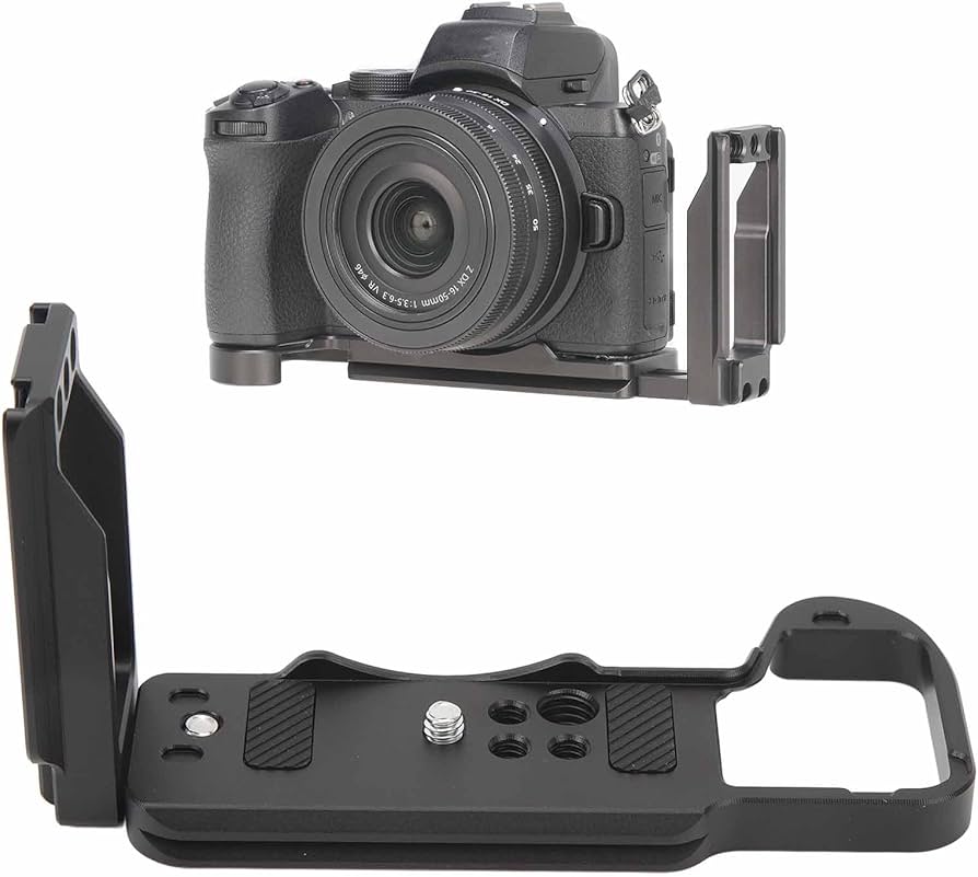 Amazon | カメラ L ブラケット、垂直水平切り替え三脚クイックリリース
