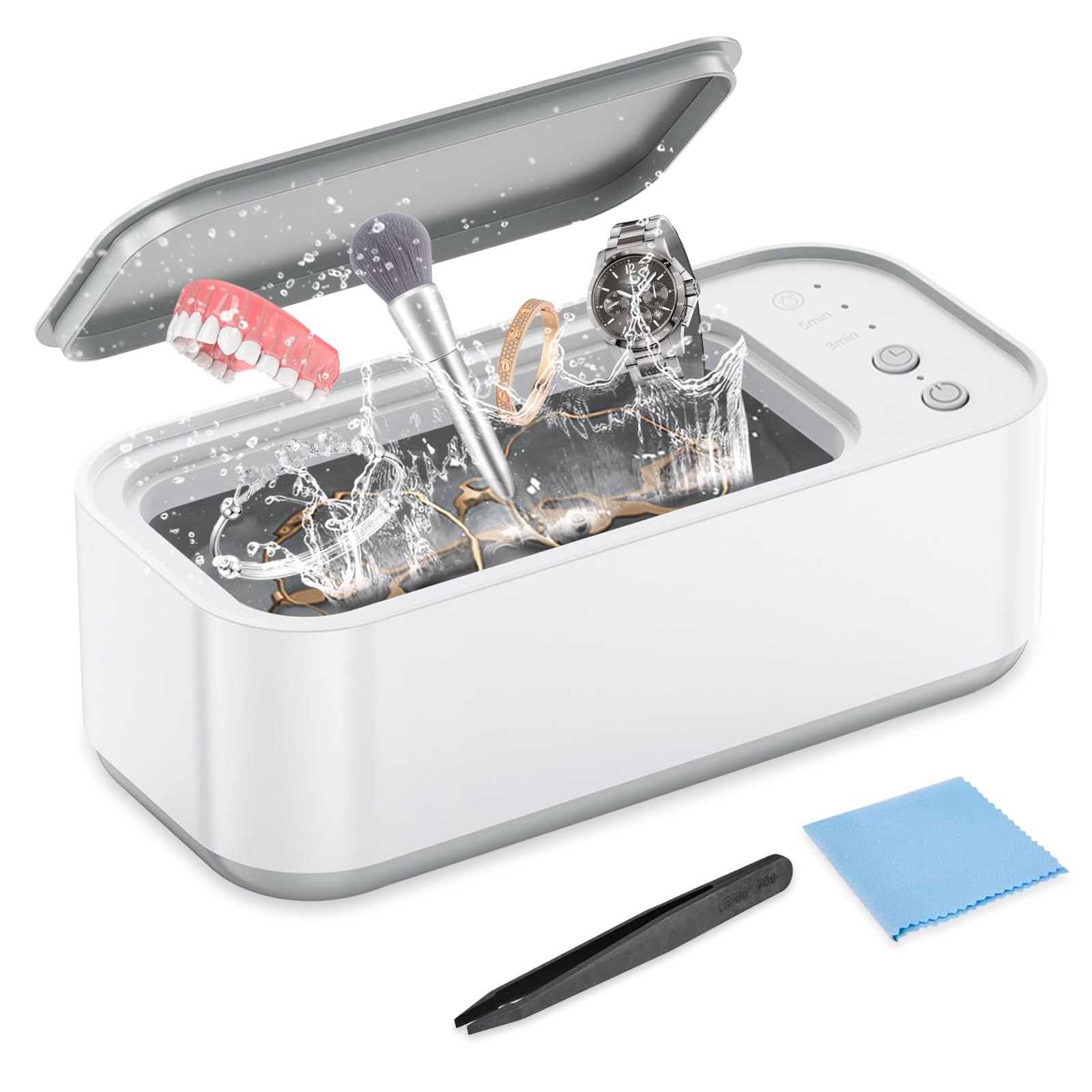 Amazon | 超音波洗浄機【2024年新登場】メガネ洗浄機 強力振動45000Hz