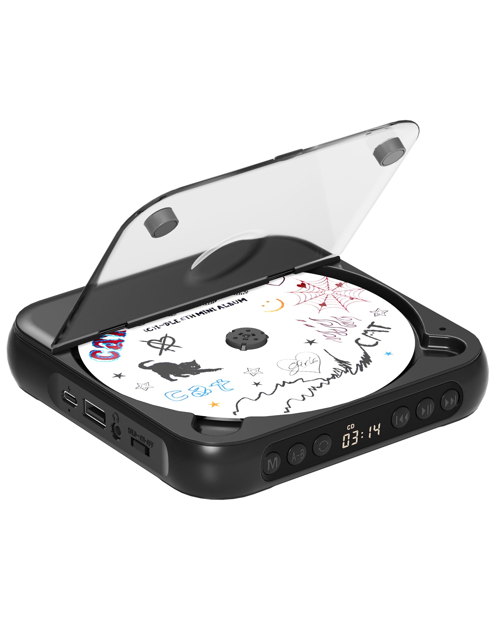 Amazon.com: ENVYCLOUD CD Player Portable with Dual Stereo Speakers