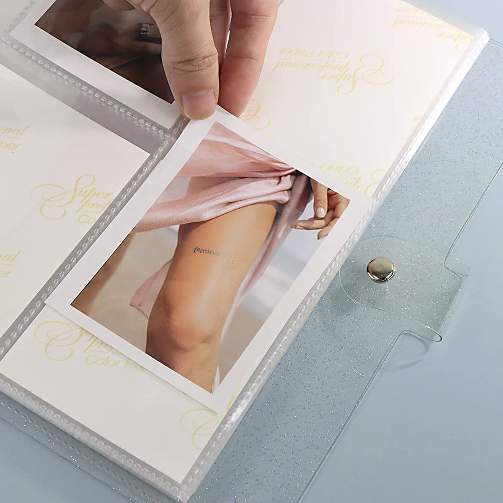 Amazon.co.jp: 25枚 200ポケット 4インチ フォトアルバムスリーブ