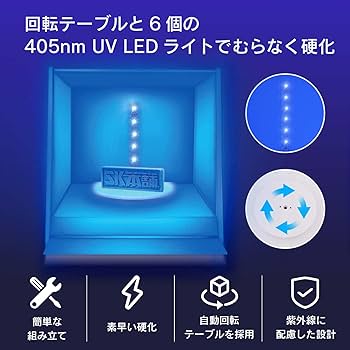 Amazon.co.jp: SK本舗 光造形 3Dプリンター レジン用 二次硬化機 UV