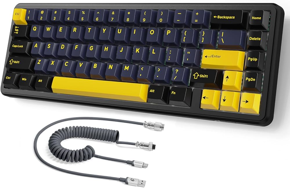 Amazon | ATTACK SHARK X65 HEラピッドトリガーキーボード、磁気軸、65