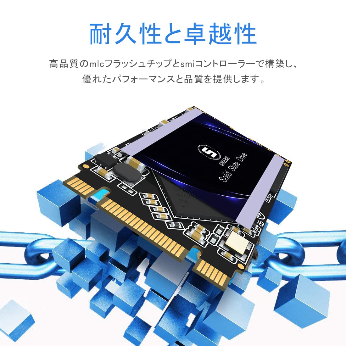 Amazon.co.jp: Shark Msata SSD 1TB 内蔵型 ミニ ハードディスク 6Gb/s