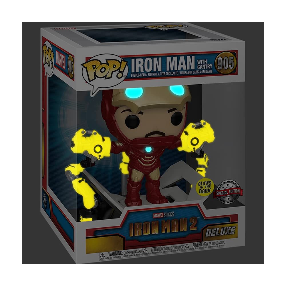 Amazon.com: Funko Pop! Iron Man 2: Iron Man MKIV with Gantry Glow