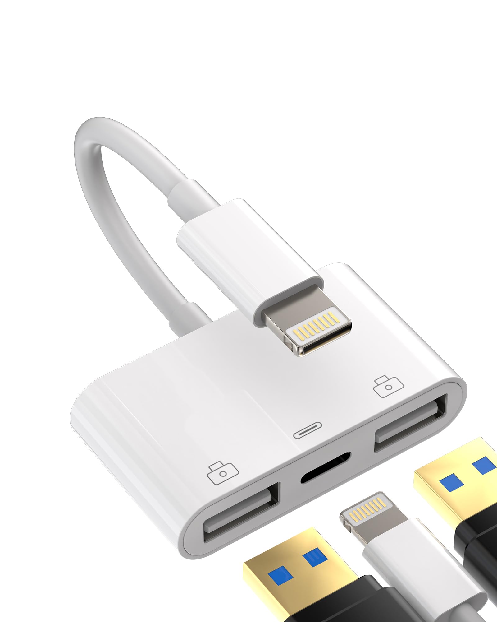 Amazon.co.jp: Lightning USB 変換アダプター(3 in 1)アップル
