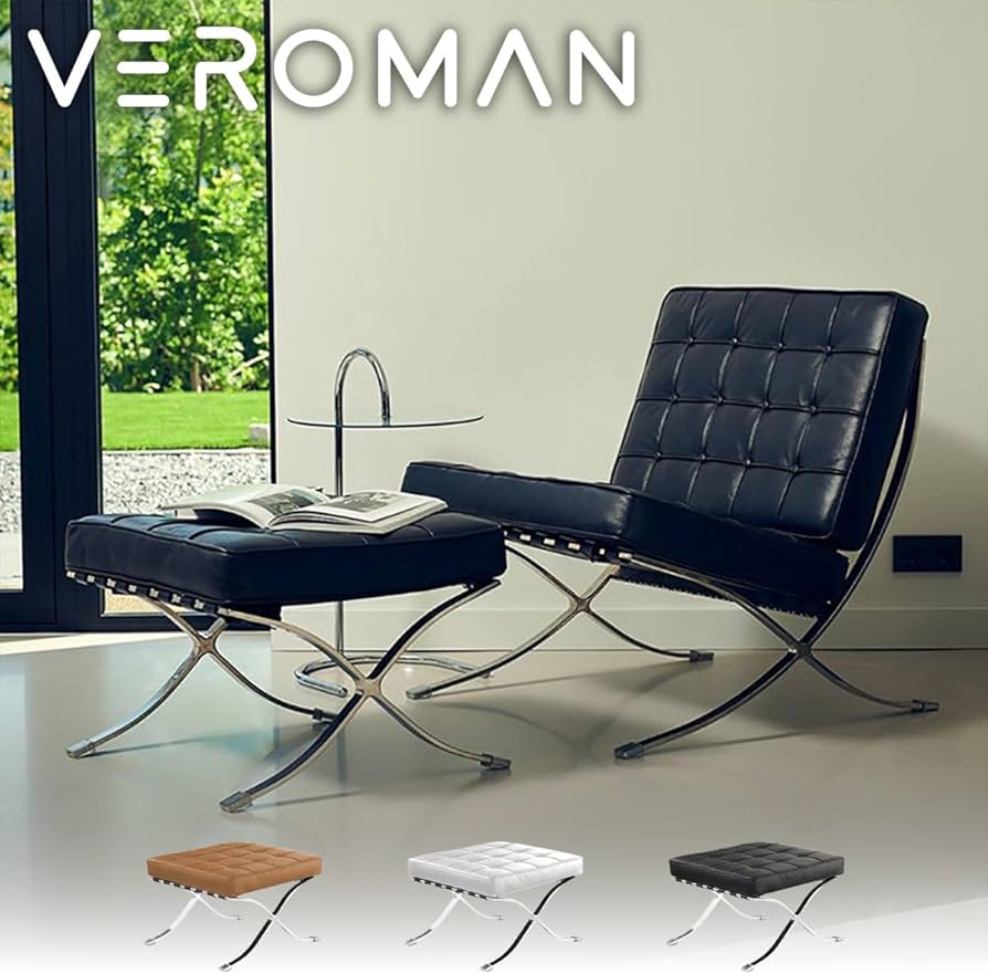 Amazon｜VeroMan バルセロナチェア オットマン ソファ 一人掛け 椅子