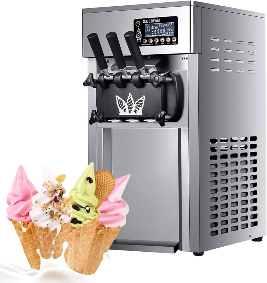 Amazon | 業務用ソフトアイスクリームマシン、110V 1250W 18L-20L / H