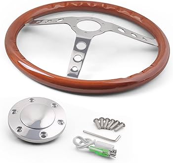 Amazon | 車用ハンドル 直径380mm 15インチ 車用ステアリング