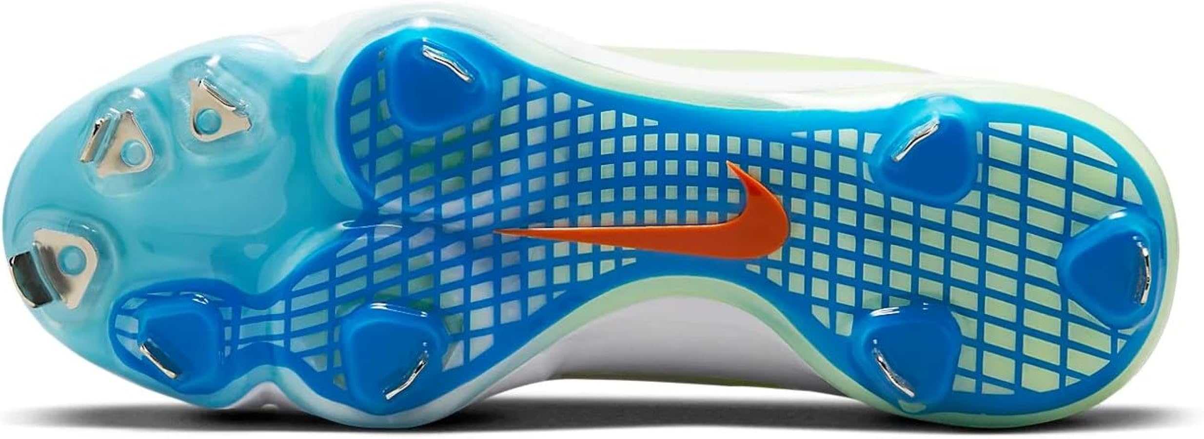 Nike Force Zoom Trout 9 Pro Low Metal Baseball Cleats, 7.5, White