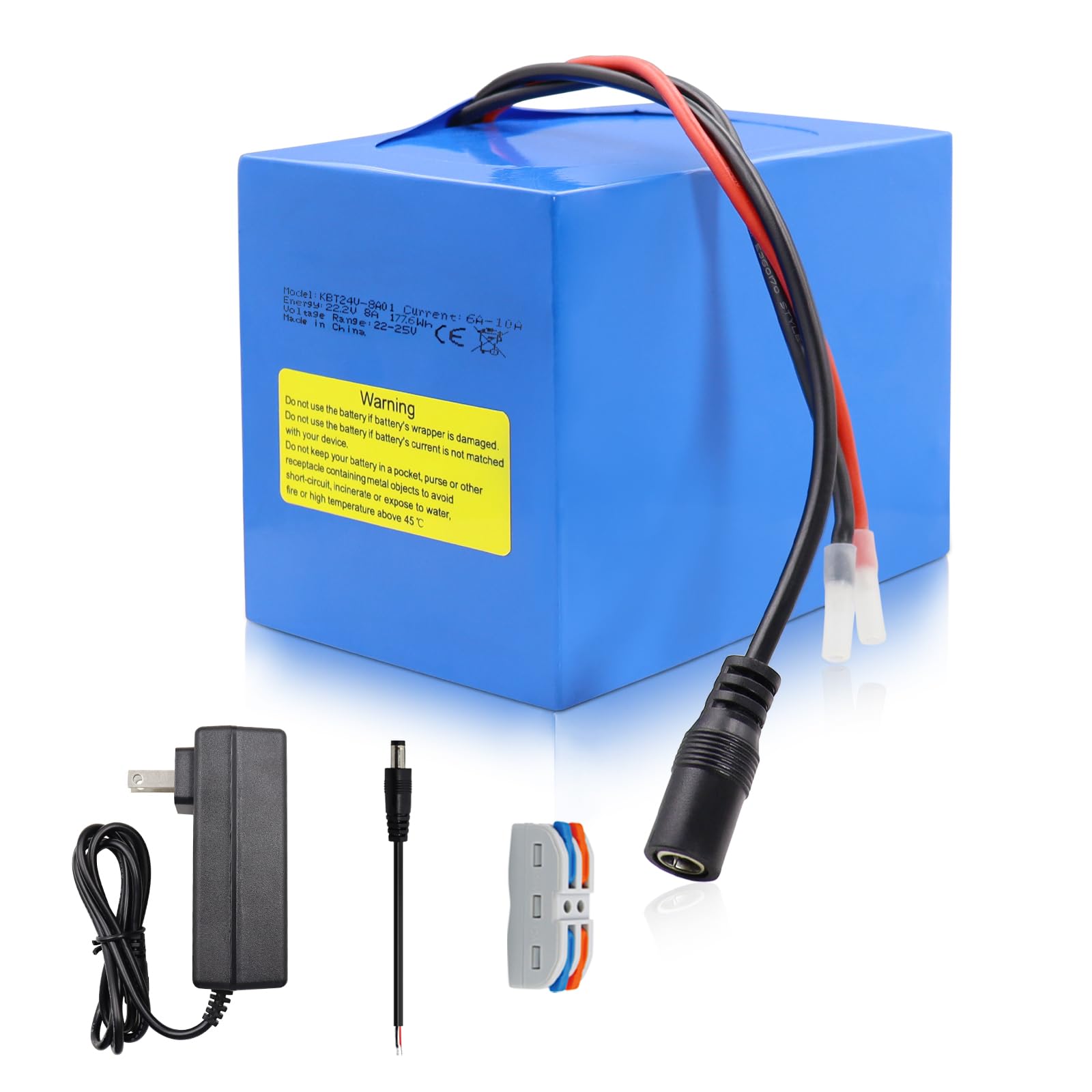 Amazon.com: KBT 24V 8Ah Rechargeable Lithium Battery with Charger