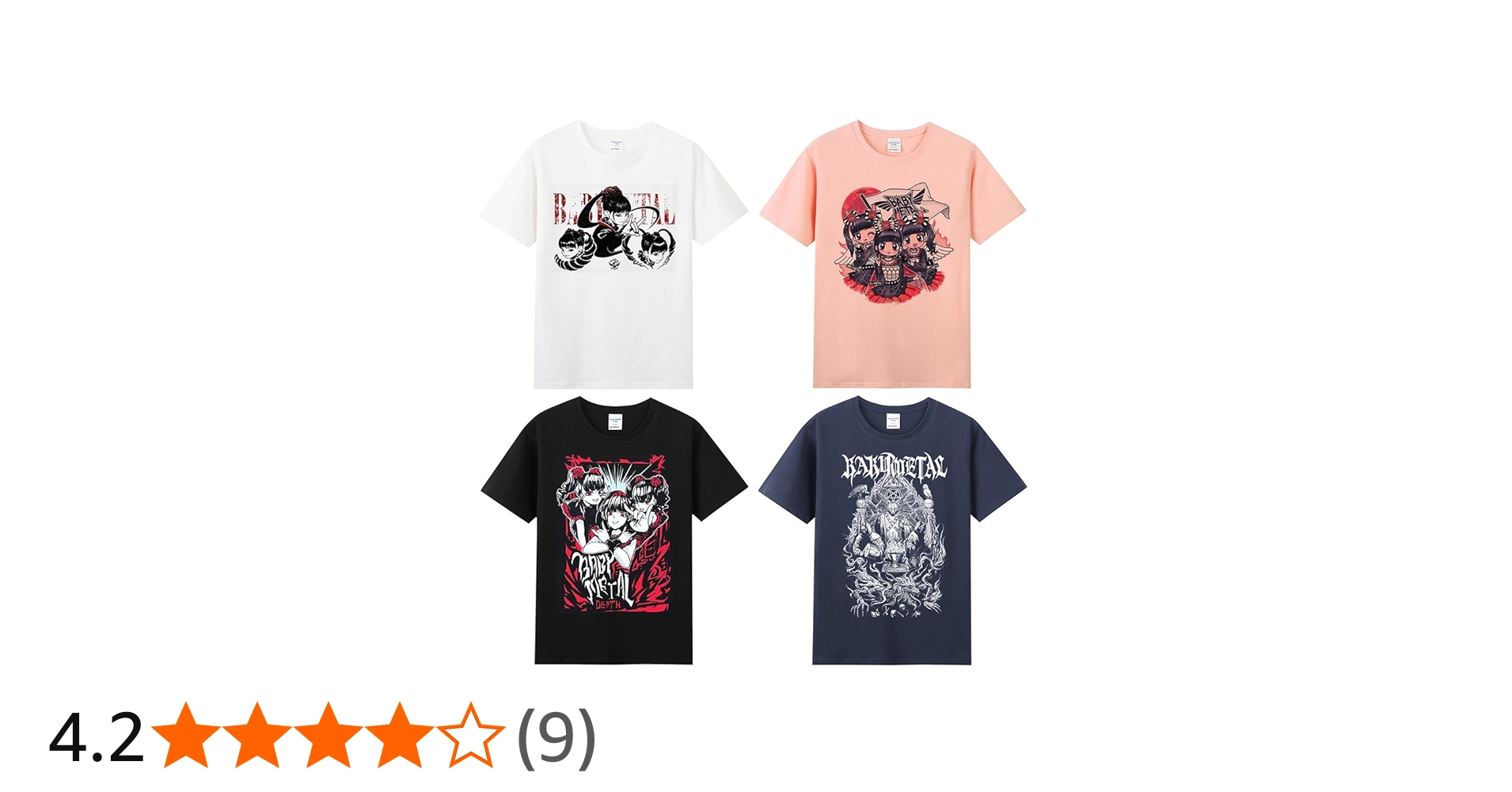 Amazon.co.jp: [SinSed] ベビーメタル Tシャツ BABYMETAL SU MOA MOMO