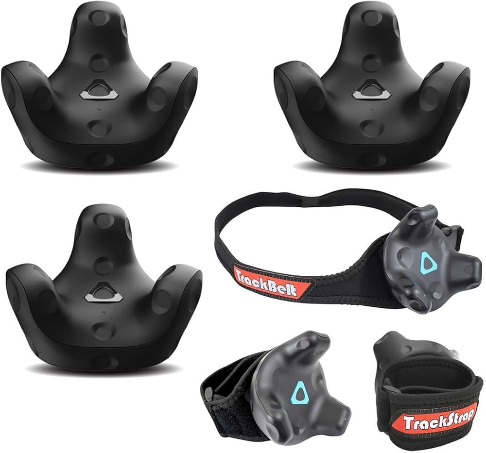 HTC 3 Pack VR Vive Tracker (3.0) - with Rebuff Reality TrackBelt +