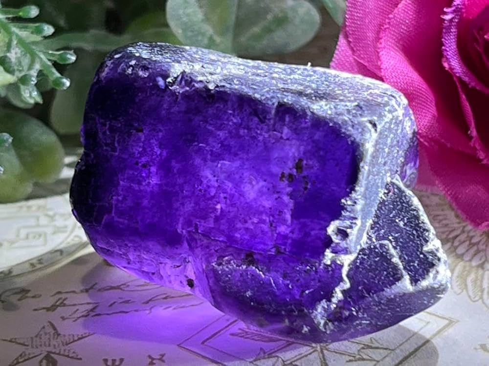 Amazon.co.jp: パープル フローライト 蛍石 ラフストーン 原石